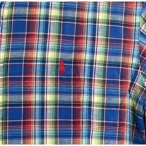 Polo Ralph Lauren Classic Fit Vibrant Multicolor Button Down Plaid Pony Logo Xl
